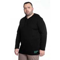 Camiseta Masculina Manga Longa Plus Size