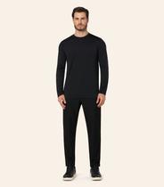 Camiseta Masculina Manga Longa Térmica Diametro Preto