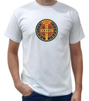Camiseta masculina medalha são bento moda religião devoto proteção lançamento - JEITÃO BRUTO