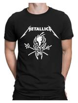 Camiseta Masculina Metallica Banda Show Camisa Algodão