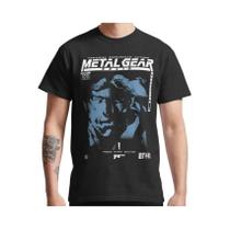 Camiseta Masculina MGS2 Bootleg METAL GEAR SOLID 2 Sons of Liberty Kojima Productions Solid Snake