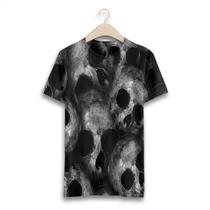 Camiseta Masculina Moda Manga Curta Estampada Preta Original