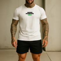 Camiseta Masculina Modo Monstro On Gym Academia Treino Fitness Tecido Algodão