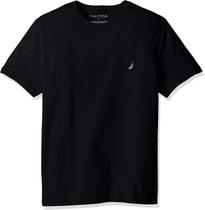 Camiseta masculina Nautica de manga curta clássica com gola redonda preta M Camiseta masculina Nautica de manga curta clássica com gola redonda preta M
