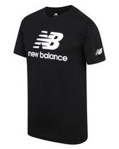 Camiseta masculina New Balance Cotton Core Stacked, tamanho 10-12 Camiseta masculina New Balance Cotton Core Stacked, tamanho 10-12