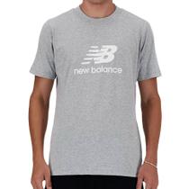 Camiseta Masculina New Balance MC Essentials Cinza - MT41 Camiseta Masculina New Balance MC Essentials Cinza - MT41