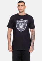 Camiseta Masculina NFL Las Vegas Raiders Preta Camiseta Masculina NFL Las Vegas Raiders Preta