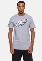 Camiseta Masculina NFL Logo Philadelphia Eagles Cinza Mescla Camiseta Masculina NFL Logo Philadelphia Eagles Cinza Mescla