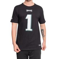 Camiseta Masculina NFL Philadelphia Eagles Jalen Hurts Preta Camiseta Masculina NFL Philadelphia Eagles Jalen Hurts Preta