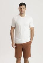 Camiseta Masculina Off-White Creme Lisa Básica 100% Algodão