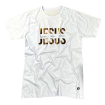 Camiseta Masculina Off White Jesus lives in me Camiseta Masculina Off White Jesus lives in me