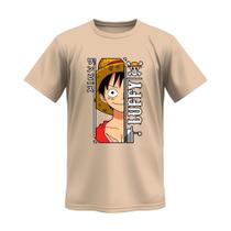 Camiseta Masculina One Piece Monkey 100% Algodão Camisa Cores
