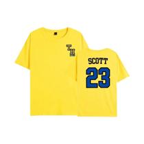 Camiseta Masculina One Tree Hill Nathan Scott 23 Com Estampa Frontal E Traseira Da Carolina Do Norte