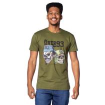 Camiseta Masculina Over Surf Manga Curta Estampada Verde Escuro Camiseta Masculina Over Surf Manga Curta Estampada Verde Escuro