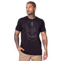 Camiseta Masculina Over Surf Skull Strass Preto