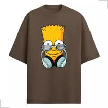 Camiseta Masculina Oversized Bart Simpson 100% Algodão