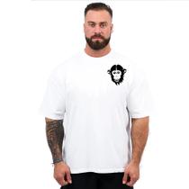 Camiseta Masculina oversized Básica Estampa Personalizada Chipanzé tendência Moda Casual