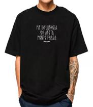 Camiseta Masculina Oversized Camisa Streetwear Trace Má Influência 100% Algodão