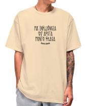 Camiseta Masculina Oversized Camisa Streetwear Trace Má Influência 100% Algodão