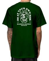 Camiseta Masculina Oversized Camisa Streetwear Trace Risk 100 Algodão