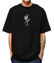 Camiseta Masculina Oversized Camisa Streetwear Trace Roses 100% Algodão