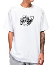 Camiseta Masculina Oversized Camisa Streetwear Trace Two Face 100% Algodão