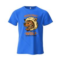 Camiseta Masculina Oversized Com Estampa De Lobo Em Estilo Retrô 100% Algodão Streetwear Para