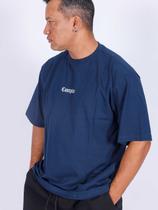Camiseta Masculina Oversized Compton Refletiva Azul Marinho