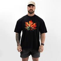 Camiseta Masculina Oversized Confortável Academia Estampada
