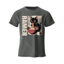 Camiseta Masculina Oversized De Algodão Com Estampa De Ramen, Camisetas Gráficas Japonesas, Tops