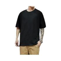 Camiseta Masculina Oversized De Algodão Hip Hop Moda Casual De Verão Manga Curta Streetwear