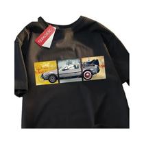 Camiseta Masculina Oversized De Algodão Para O Verão, Design De Carro Do Filme Regresso Ao Futuro,