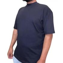 Camiseta Masculina Oversized De Gola Alta Plus Size
