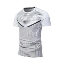 Camiseta Masculina Oversized De Secagem Rápida Com Estampa 3D, Gola Redonda E Manga Curta, Camisa