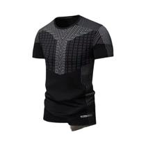 Camiseta Masculina Oversized De Secagem Rápida Com Estampa 3D, Gola Redonda, Manga Curta, Camisa