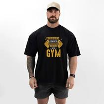 Camiseta Masculina Oversized Fitness Estilo Casual Algodão