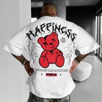 Camiseta Masculina Oversized HAPPYNESS BEAR PREMIUM