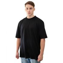 Camiseta masculina oversized lisa preta