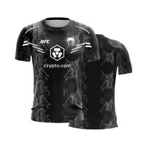 Camiseta Masculina Oversized MMA UFC Boxe Casual De Verão Respirável Para Treino De Academia