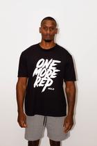 Camiseta masculina oversized one more rep preto Camiseta masculina oversized one more rep preto