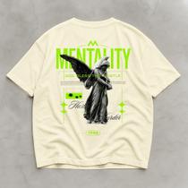 Camiseta Masculina Oversized Streetwear Academia Mentality Camiseta Masculina Oversized Streetwear Academia Mentality