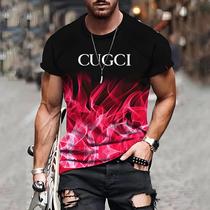 Camiseta Masculina Oversized Vintage 3D - Estilo Harajuku Streetwear