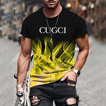 Camiseta Masculina Oversized Vintage 3D - Estilo Harajuku Streetwear