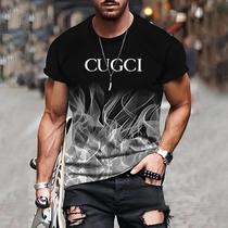 Camiseta Masculina Oversized Vintage 3D - Estilo Harajuku Streetwear