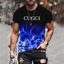 Camiseta Masculina Oversized Vintage 3D - Estilo Harajuku Streetwear