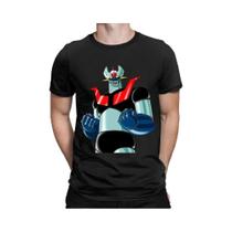 Camiseta Masculina Oversized Vintage Com Estampa Do Robô Mazinger Z, Moda Casual Streetwear
