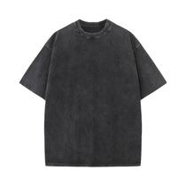 Camiseta Masculina Oversized Vintage De Algodão Pesado Lavado Para O Verão, Manga Curta, Estilo Camiseta Masculina Oversized Vintage De Algodão Pesado Lavado Para O Verão, Manga Curta, Estilo