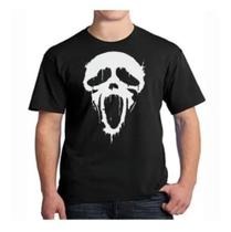 Camiseta Masculina Pânico Medo Halloween Camisa 100% Algodão