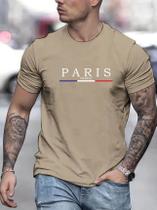 Camiseta Masculina Paris Casual Estilosa Camiseta Masculina Paris Casual Estilosa