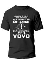 Camiseta masculina pedia Deus amigo vovô camisa dia dos pais avô